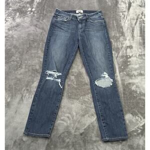 Paige Jeans Women’s 28 Blue Vertigo Crop Skinny Distressed Denim‎ Pants